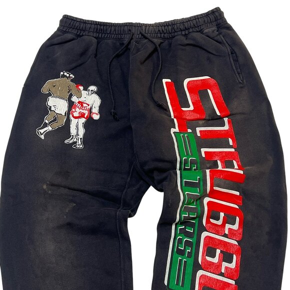 Saint Mxxxxxx x Denim Tears Struggle Sweatpants Black | Saint Michael - Picture 3 of 8
